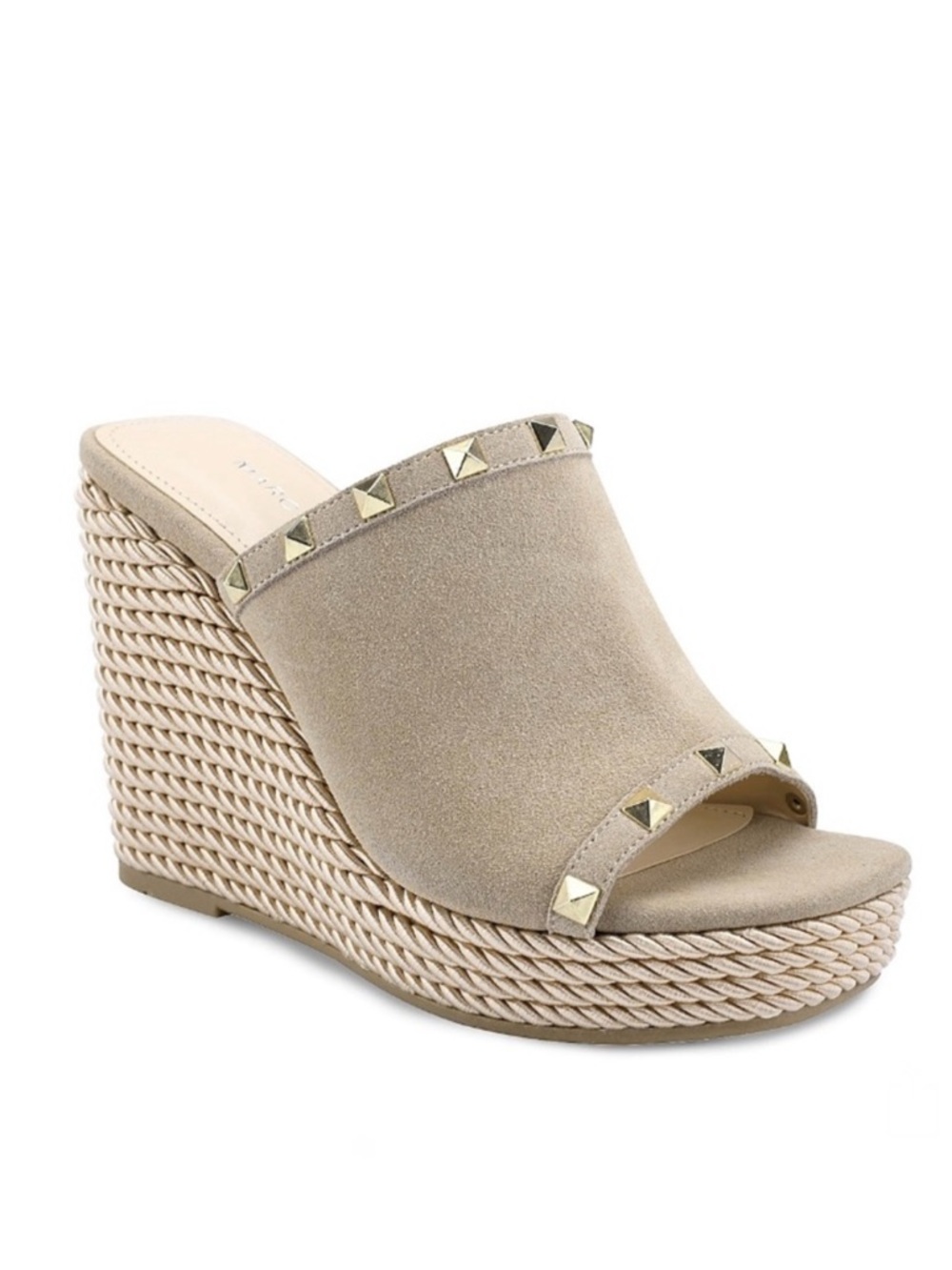 NEW! MARC FISHER “Zyme” Square Toe Studded Espadrille Wedges size 8.5 GORGEOUS